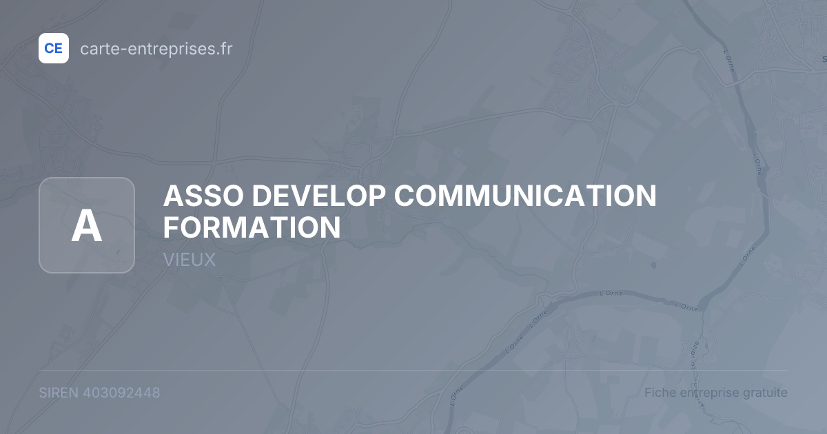 ASSO DEVELOP COMMUNICATION FORMATION — 403092448 — fiche entreprise