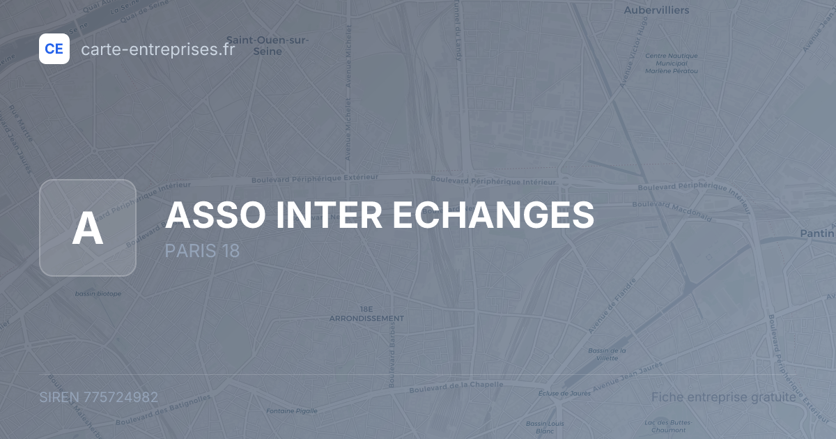 ASSO INTER ECHANGES — 775724982 — fiche entreprise