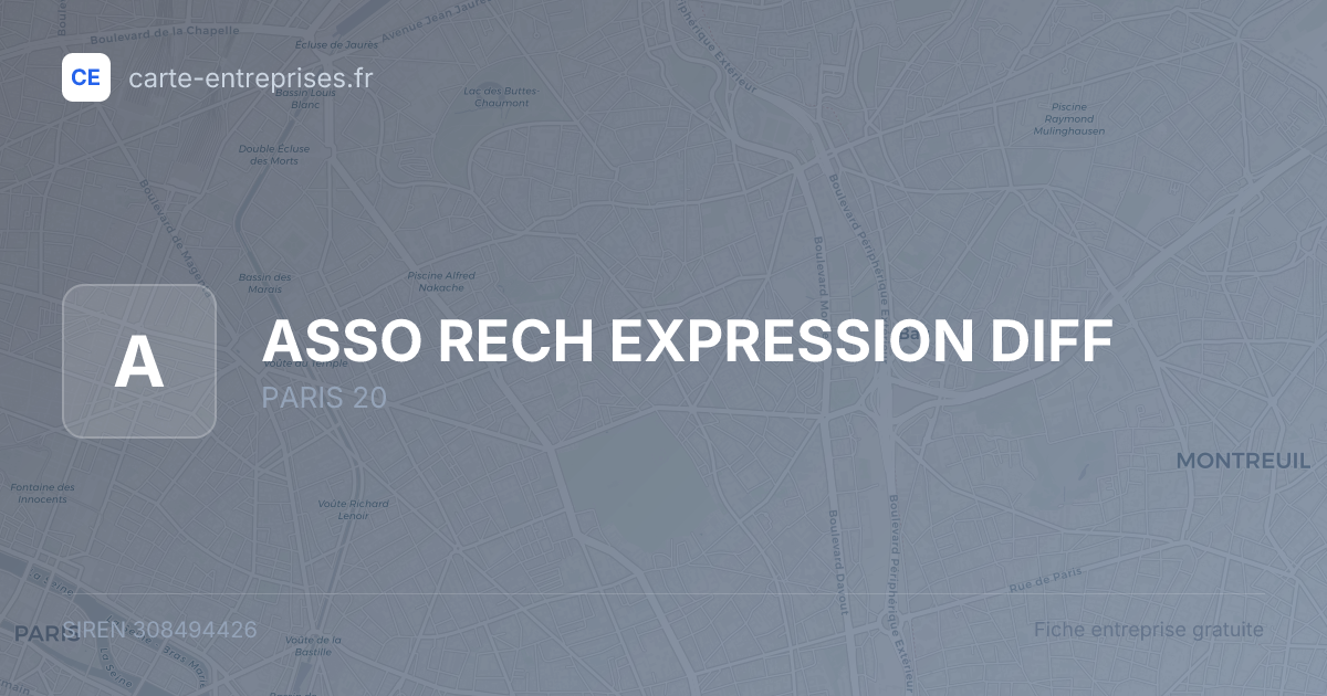 ASSO RECH EXPRESSION DIFF — 308494426 — fiche entreprise