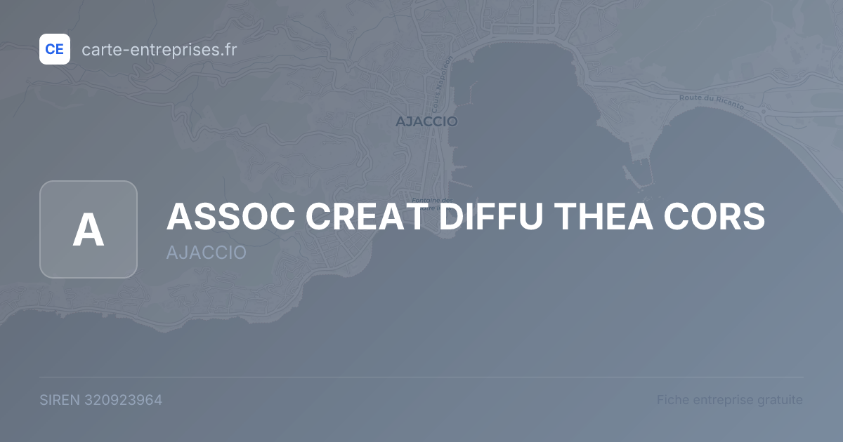 ASSOC CREAT DIFFU THEA CORS — 320923964 — fiche entreprise