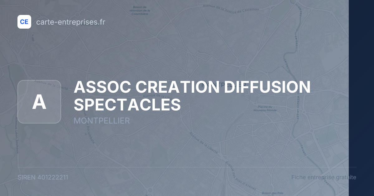 ASSOC CREATION DIFFUSION SPECTACLES — 401222211 — fiche entreprise