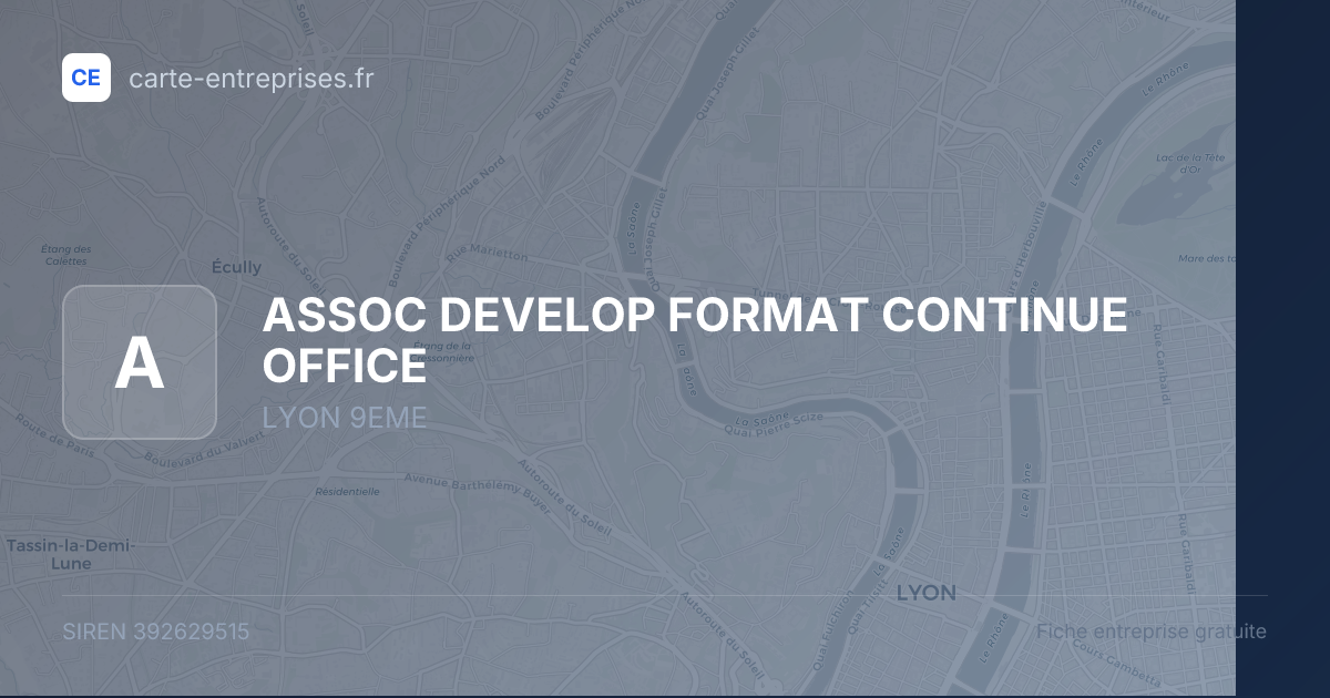 ASSOC DEVELOP FORMAT CONTINUE OFFICE — 392629515 — fiche entreprise