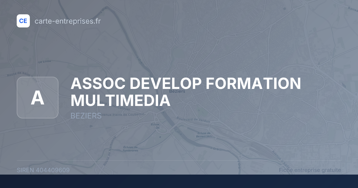 ASSOC DEVELOP FORMATION MULTIMEDIA — 404409609 — fiche entreprise