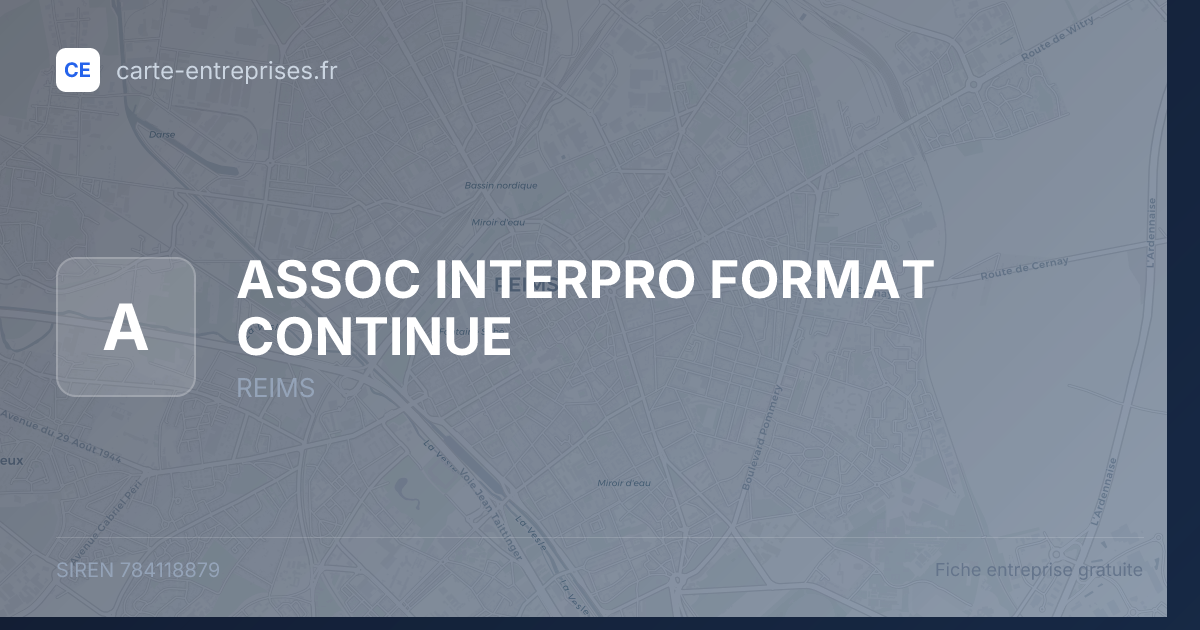 ASSOC INTERPRO FORMAT CONTINUE — 784118879 — fiche entreprise