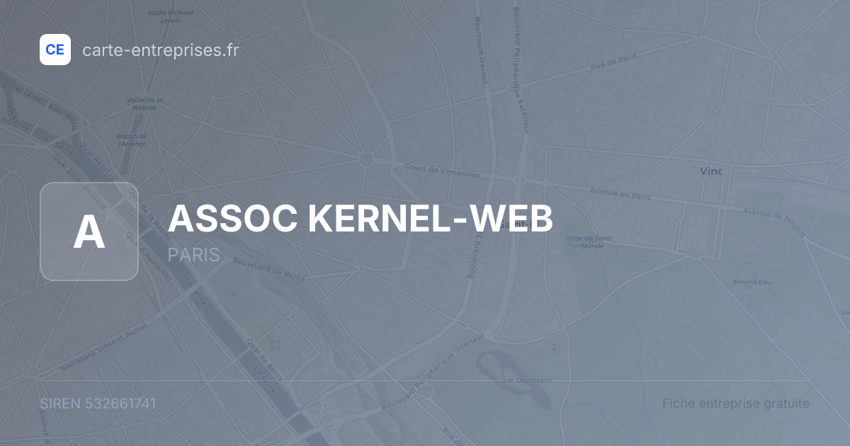 ASSOC KERNEL-WEB — 532661741 — fiche entreprise