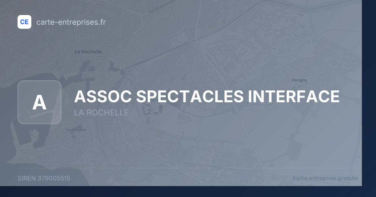 ASSOC SPECTACLES INTERFACE — 379005515 — fiche entreprise