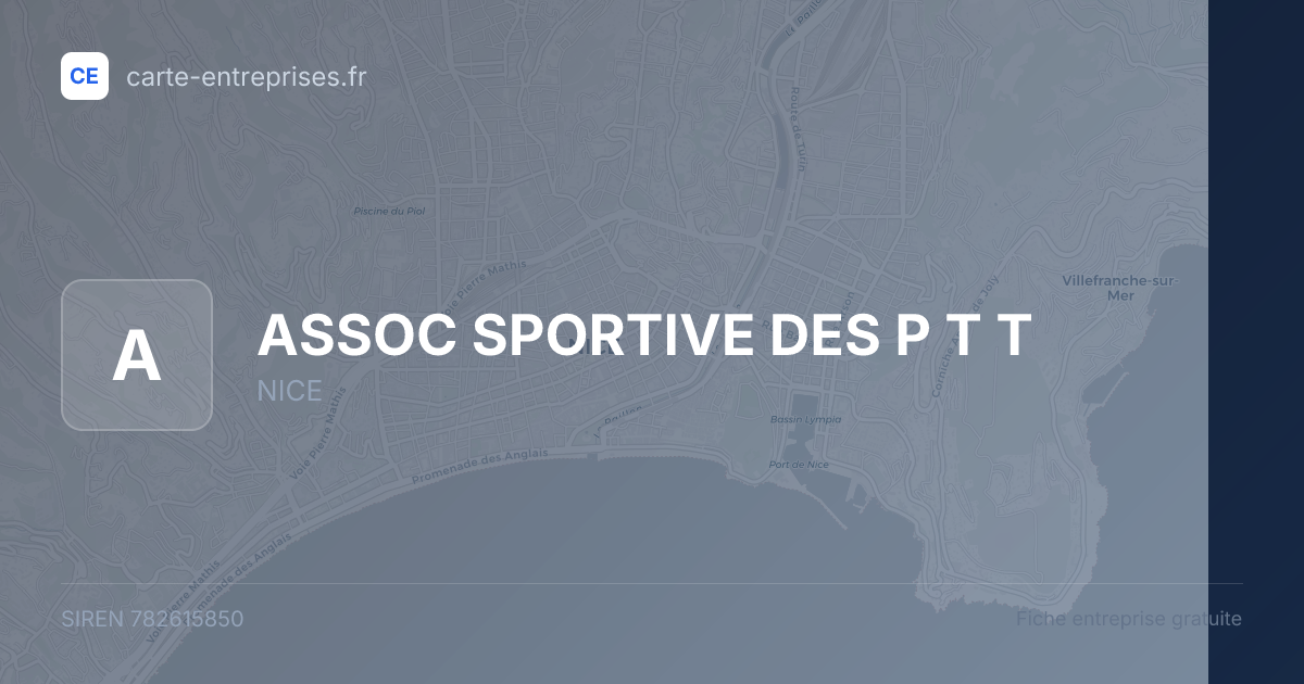 ASSOC SPORTIVE DES P T T — 782615850 — fiche entreprise