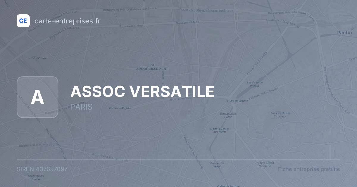 ASSOC VERSATILE — 407657097 — fiche entreprise