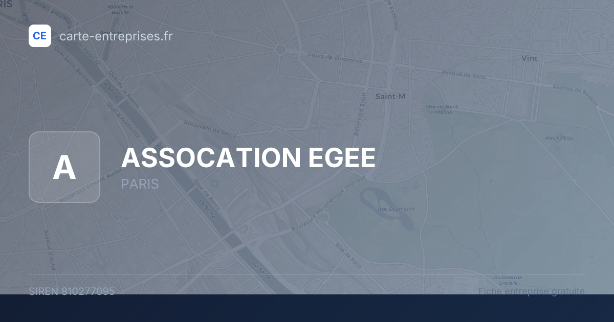ASSOCATION EGEE — 810277095 — fiche entreprise