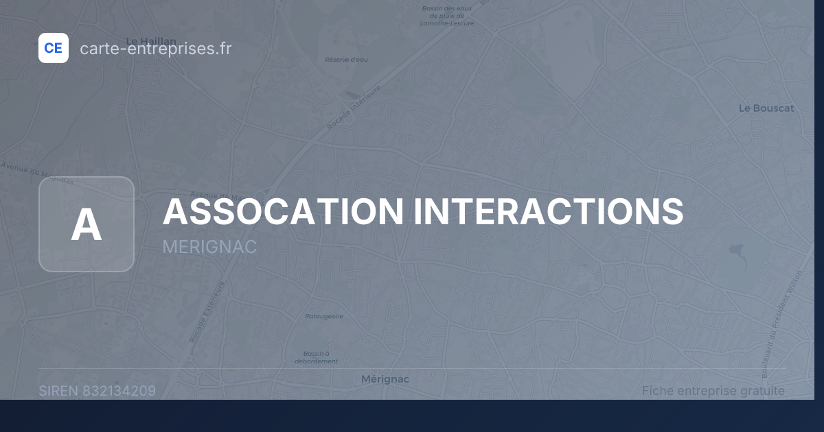 ASSOCATION INTERACTIONS — 832134209 — fiche entreprise
