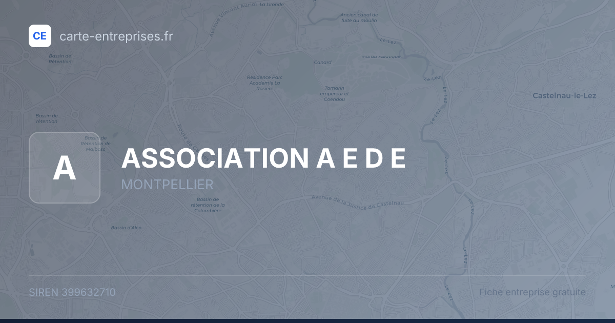 ASSOCIATION A E D E — 399632710 — fiche entreprise