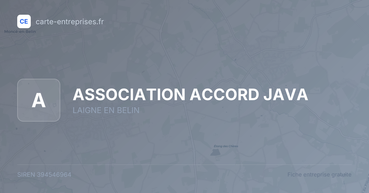 ASSOCIATION ACCORD JAVA — 394546964 — fiche entreprise