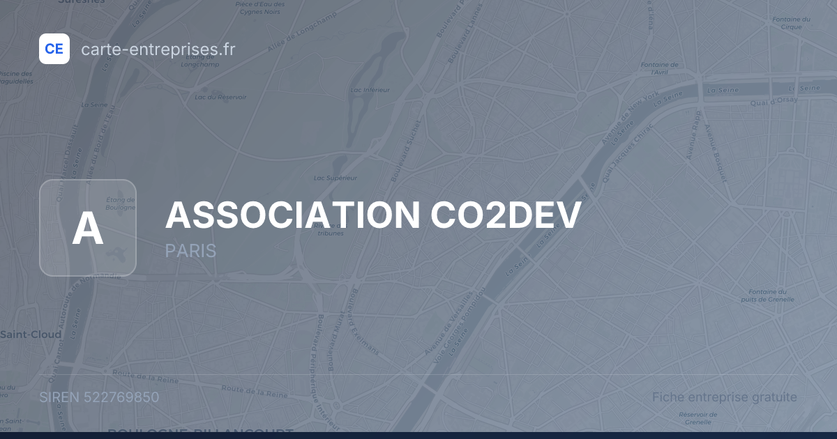 ASSOCIATION CO2DEV — 522769850 — fiche entreprise