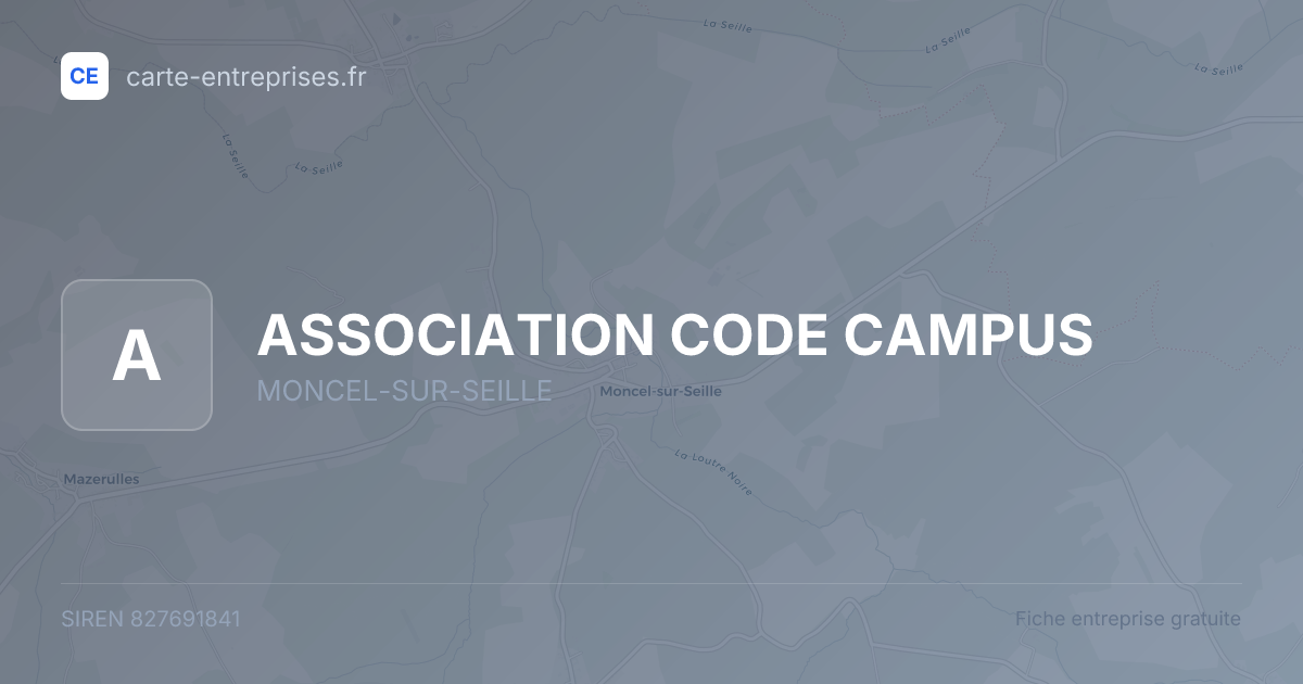ASSOCIATION CODE CAMPUS — 827691841 — fiche entreprise