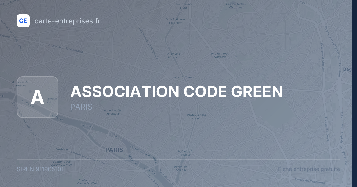 ASSOCIATION CODE GREEN — 911965101 — fiche entreprise
