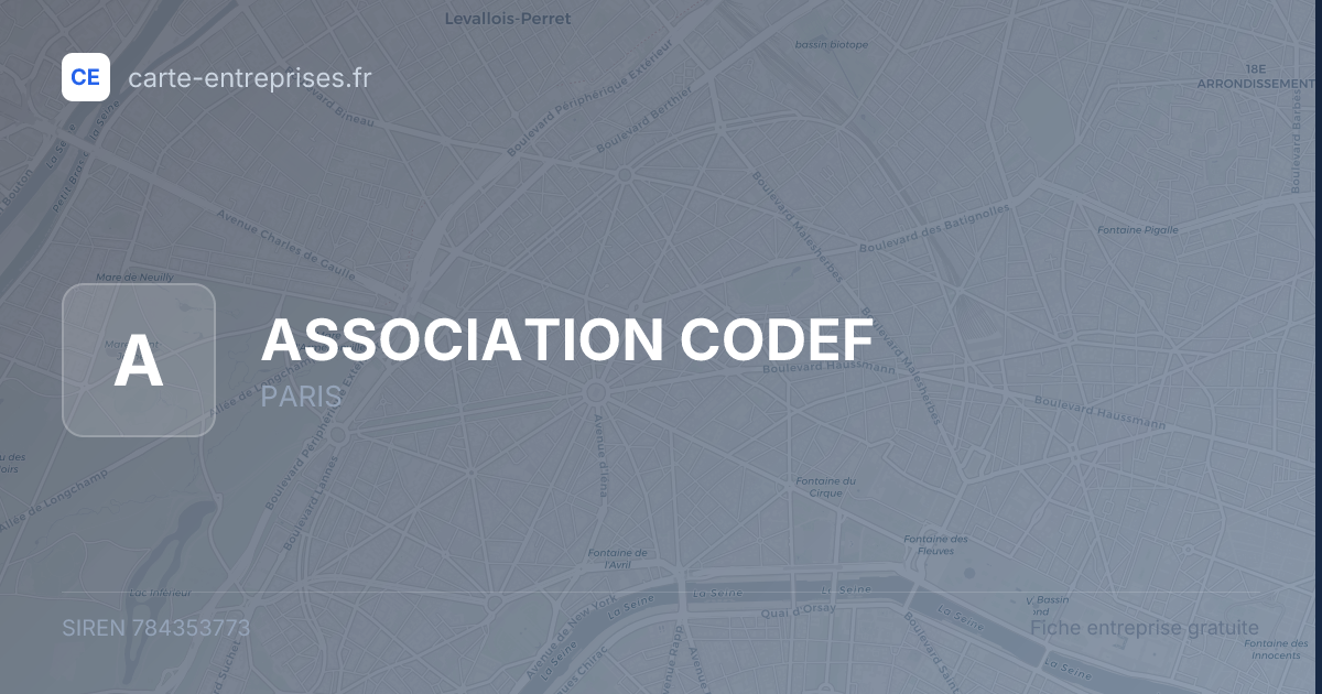 ASSOCIATION CODEF — 784353773 — fiche entreprise