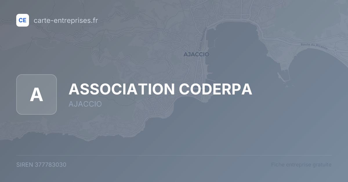 ASSOCIATION CODERPA — 377783030 — fiche entreprise