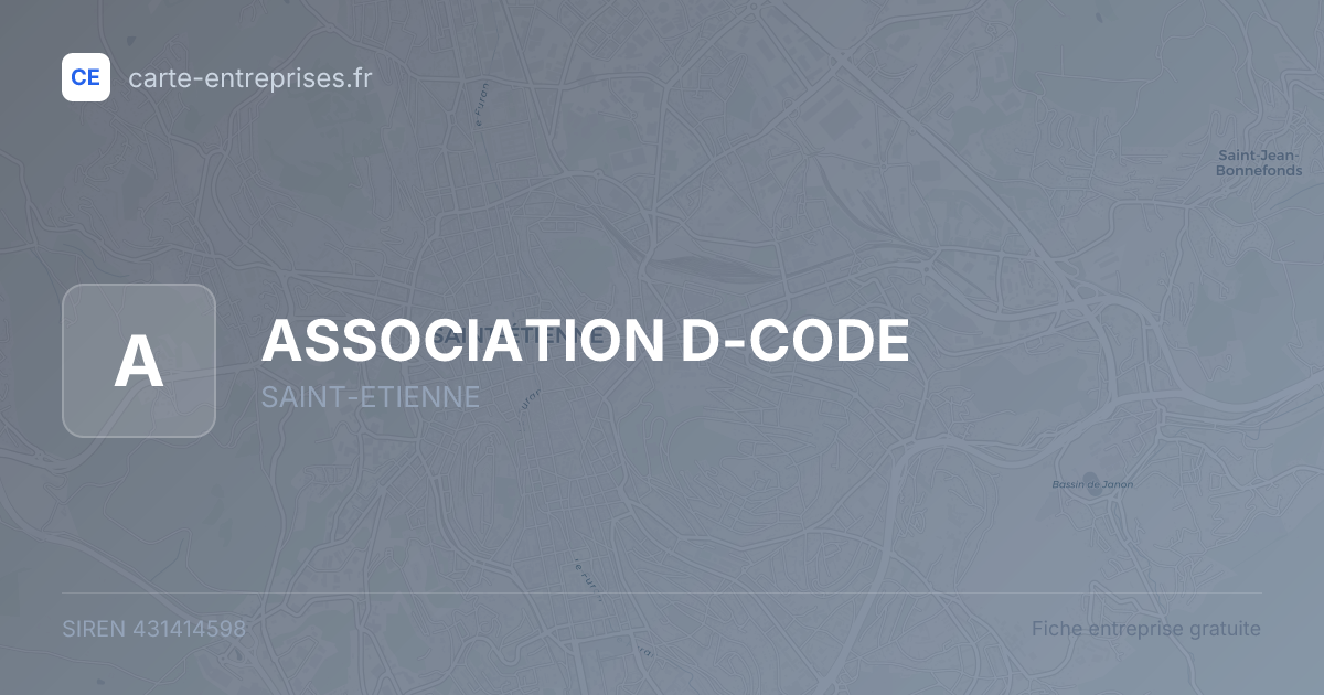 ASSOCIATION D-CODE — 431414598 — fiche entreprise