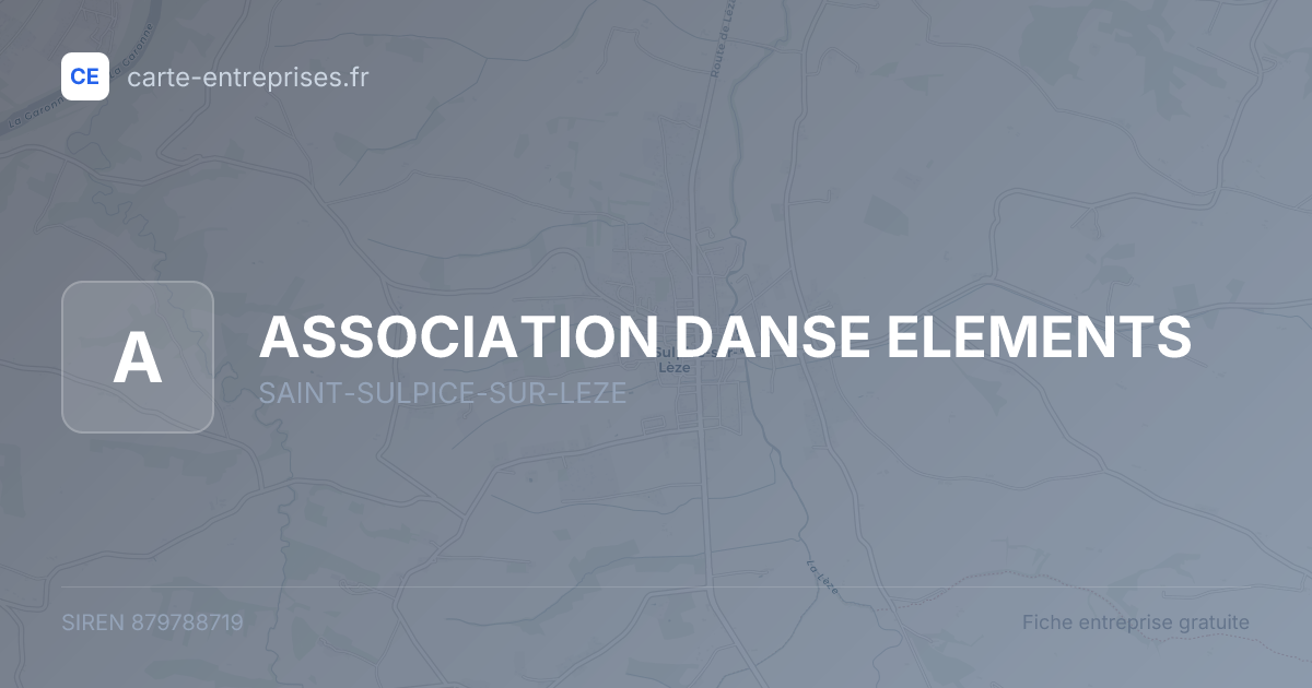 ASSOCIATION DANSE ELEMENTS — 879788719 — fiche entreprise
