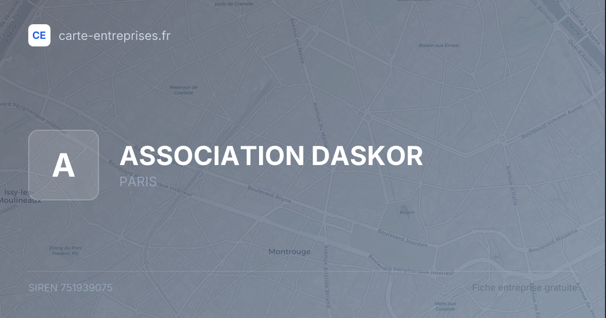 ASSOCIATION DASKOR — 751939075 — fiche entreprise
