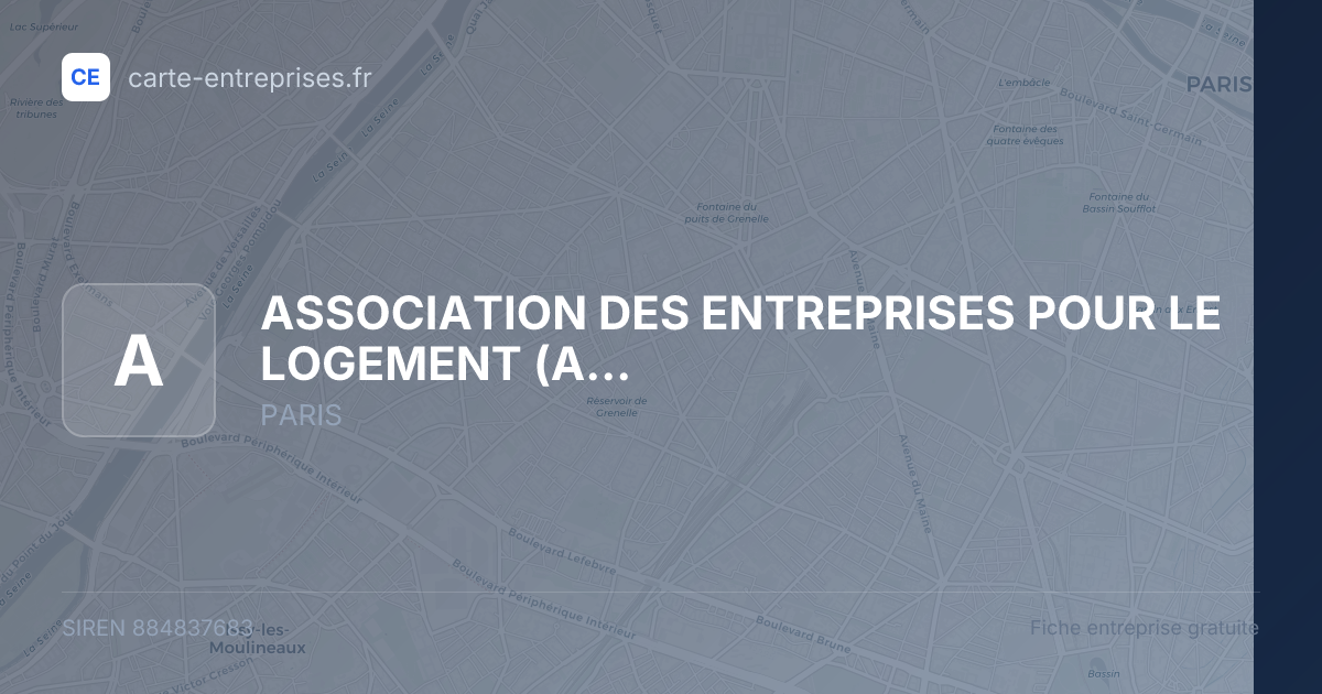 ASSOCIATION DES ENTREPRISES POUR LE LOGEMENT (AEPL) — 884837683 — fiche entreprise