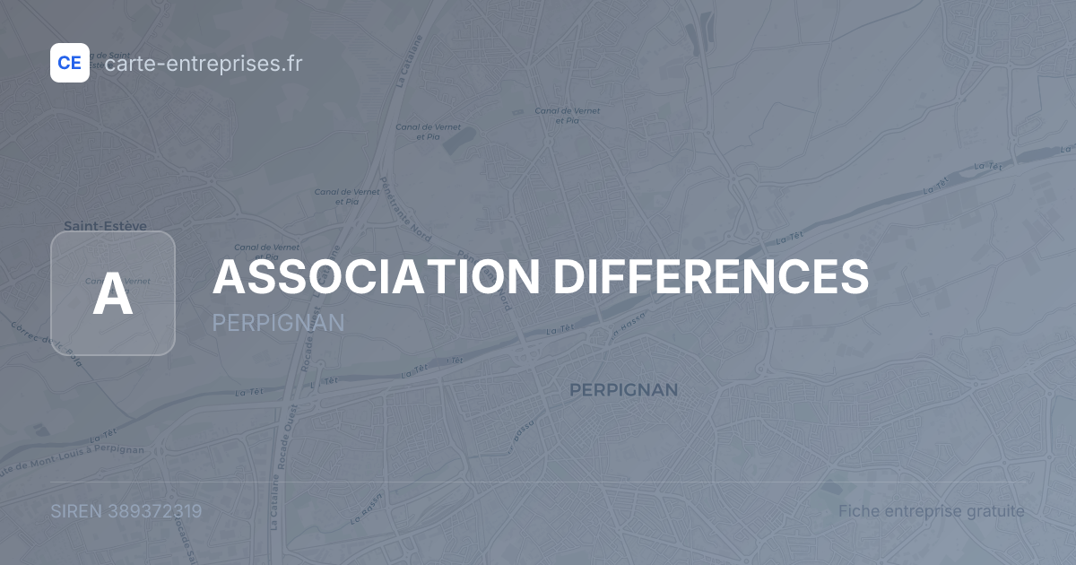 ASSOCIATION DIFFERENCES — 389372319 — fiche entreprise