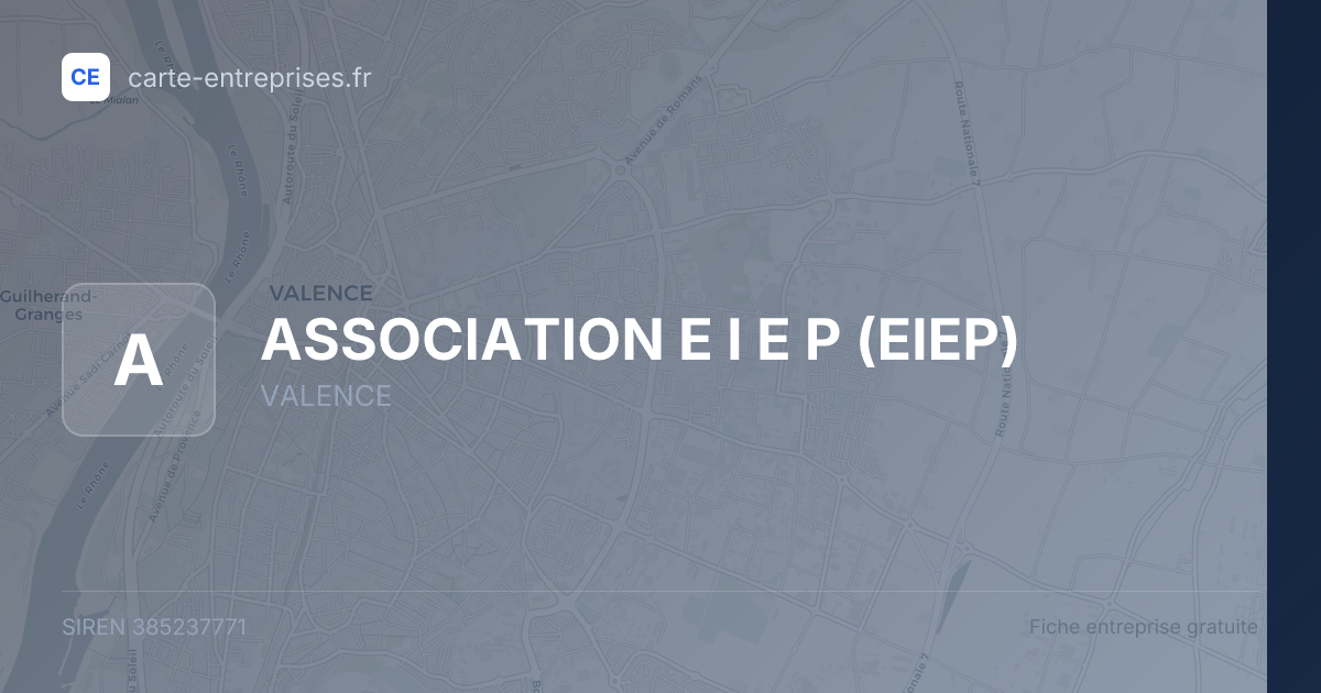 ASSOCIATION E I E P (EIEP) — 385237771 — fiche entreprise