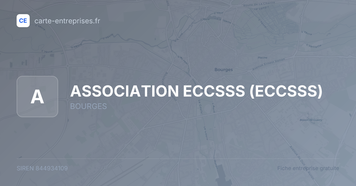 ASSOCIATION ECCSSS (ECCSSS) — 844934109 — fiche entreprise