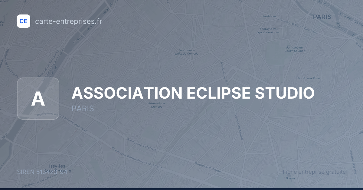 ASSOCIATION ECLIPSE STUDIO — 513423194 — fiche entreprise