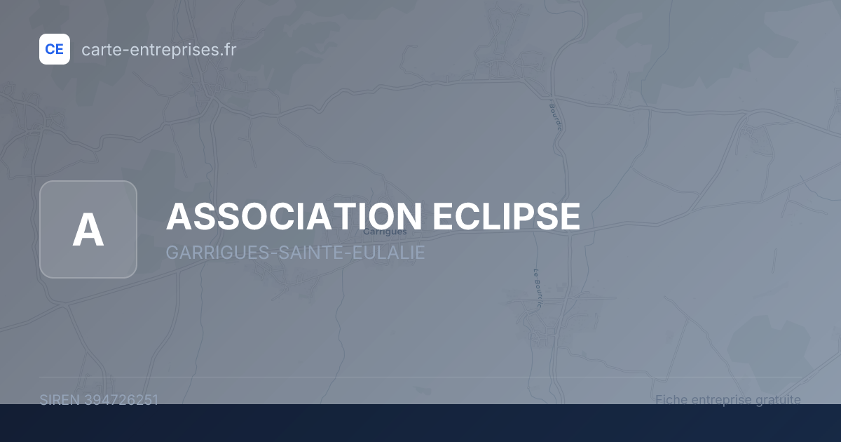 ASSOCIATION ECLIPSE — 394726251 — fiche entreprise