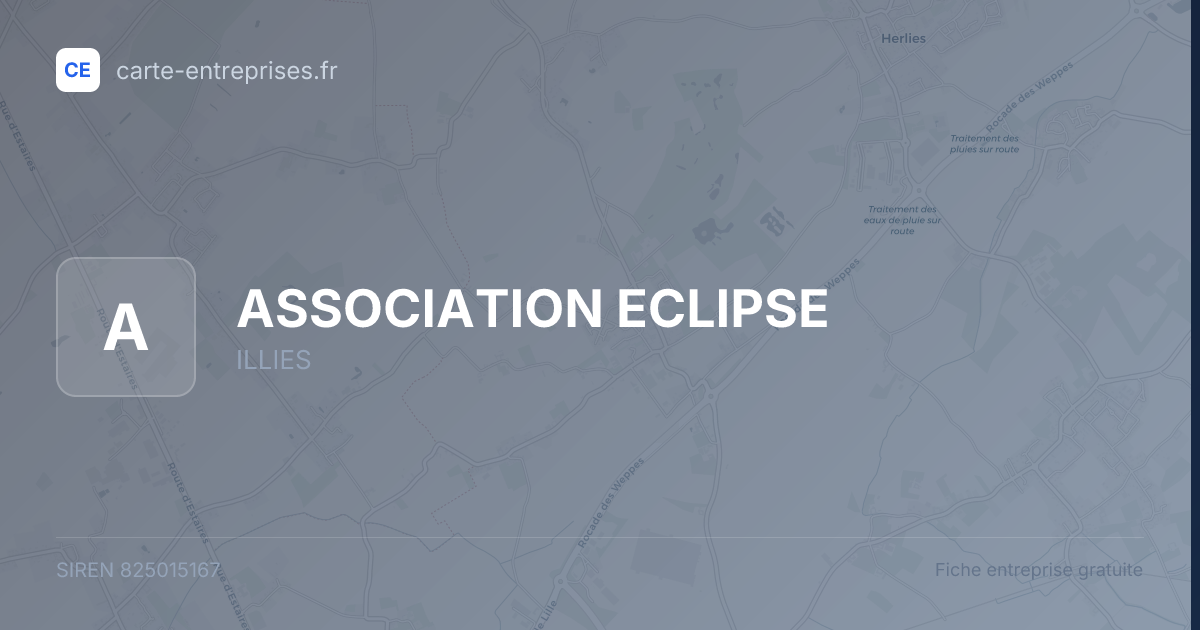 ASSOCIATION ECLIPSE — 825015167 — fiche entreprise