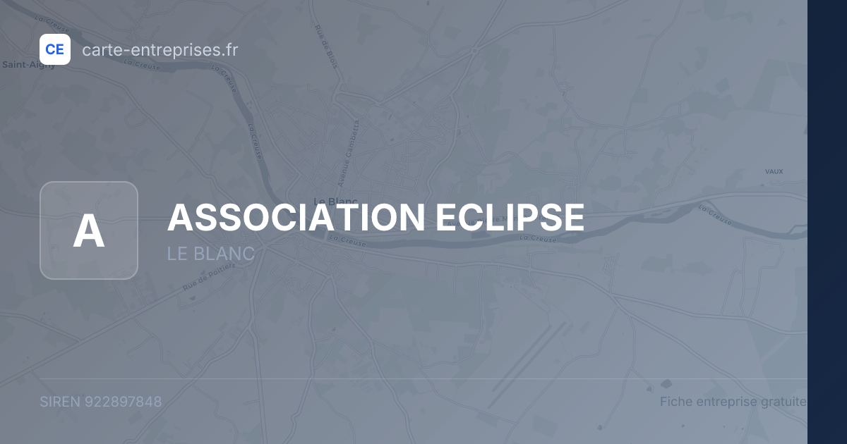 ASSOCIATION ECLIPSE — 922897848 — fiche entreprise