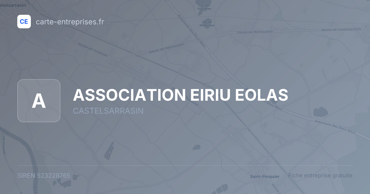 ASSOCIATION EIRIU EOLAS — 523228765 — fiche entreprise