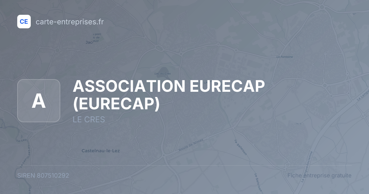 ASSOCIATION EURECAP (EURECAP) — 807510292 — fiche entreprise