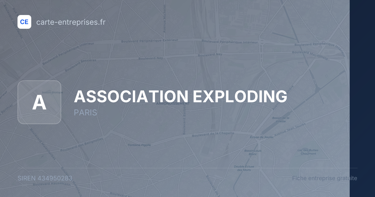 ASSOCIATION EXPLODING — 434950283 — fiche entreprise