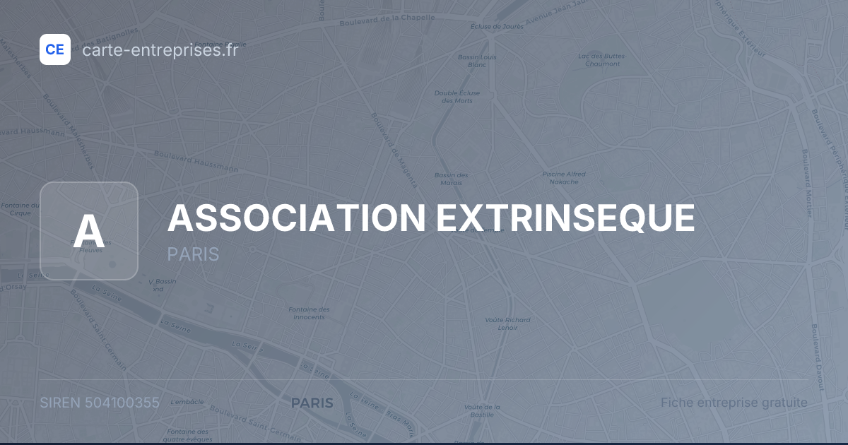 ASSOCIATION EXTRINSEQUE — 504100355 — fiche entreprise