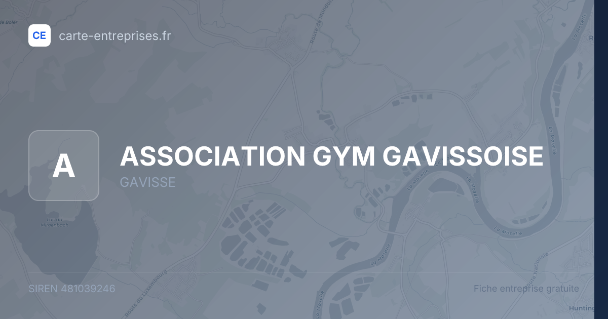 ASSOCIATION GYM GAVISSOISE — 481039246 — fiche entreprise