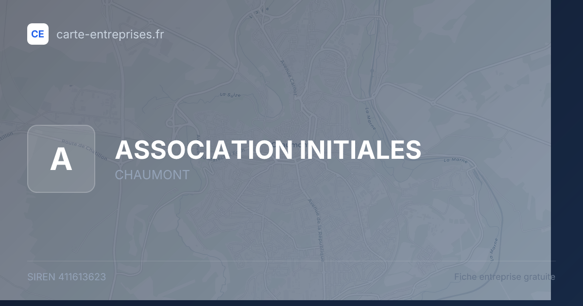 ASSOCIATION INITIALES — 411613623 — fiche entreprise