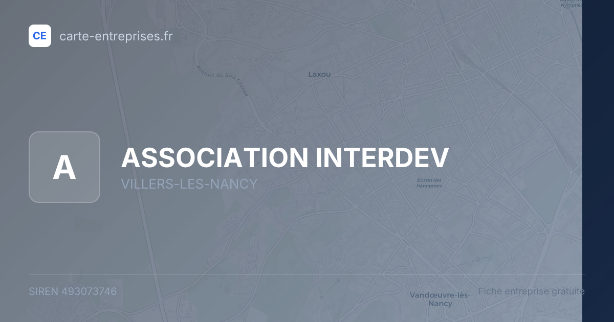 ASSOCIATION INTERDEV — 493073746 — fiche entreprise