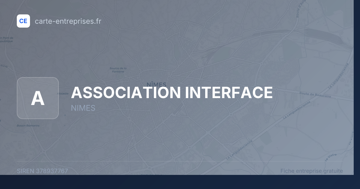 ASSOCIATION INTERFACE — 378937767 — fiche entreprise