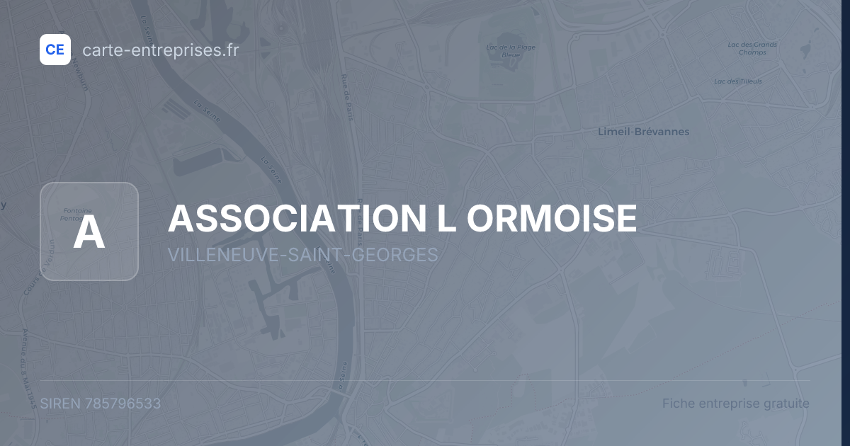 ASSOCIATION L ORMOISE — 785796533 — fiche entreprise