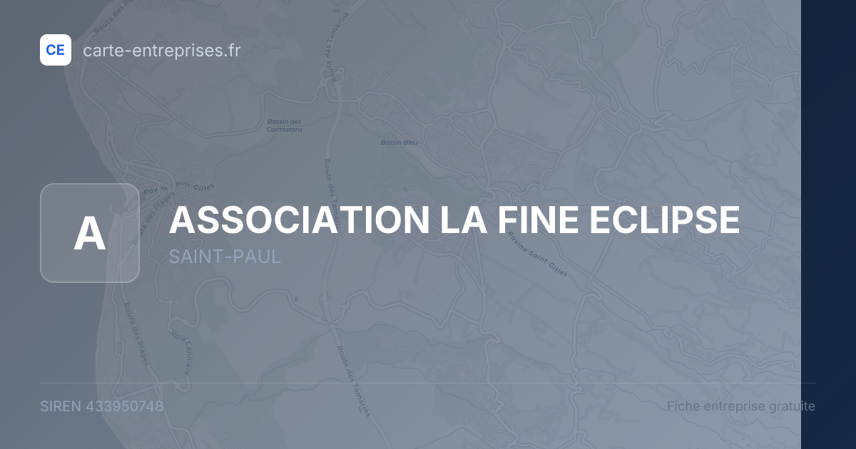 ASSOCIATION LA FINE ECLIPSE — 433950748 — fiche entreprise