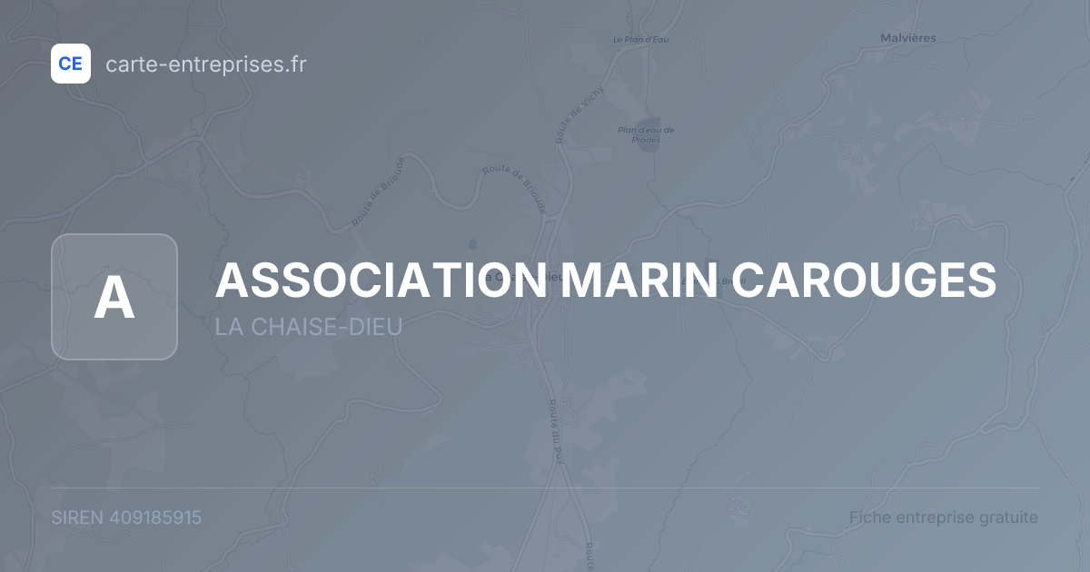 ASSOCIATION MARIN CAROUGES — 409185915 — fiche entreprise