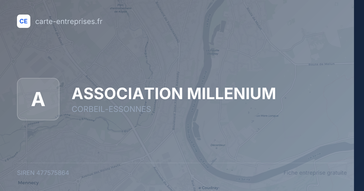 ASSOCIATION MILLENIUM — 477575864 — fiche entreprise