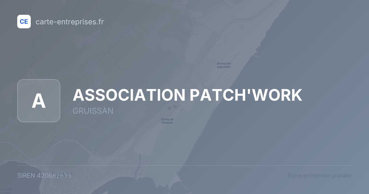 ASSOCIATION PATCH'WORK — 420682833 — fiche entreprise
