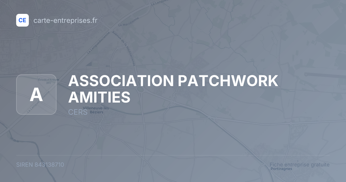 ASSOCIATION PATCHWORK AMITIES — 843138710 — fiche entreprise