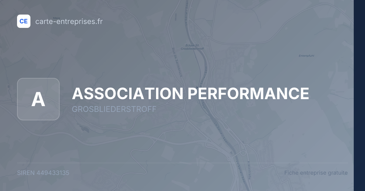 ASSOCIATION PERFORMANCE — 449433135 — fiche entreprise