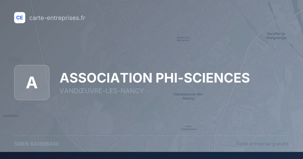 ASSOCIATION PHI-SCIENCES — 840866040 — fiche entreprise