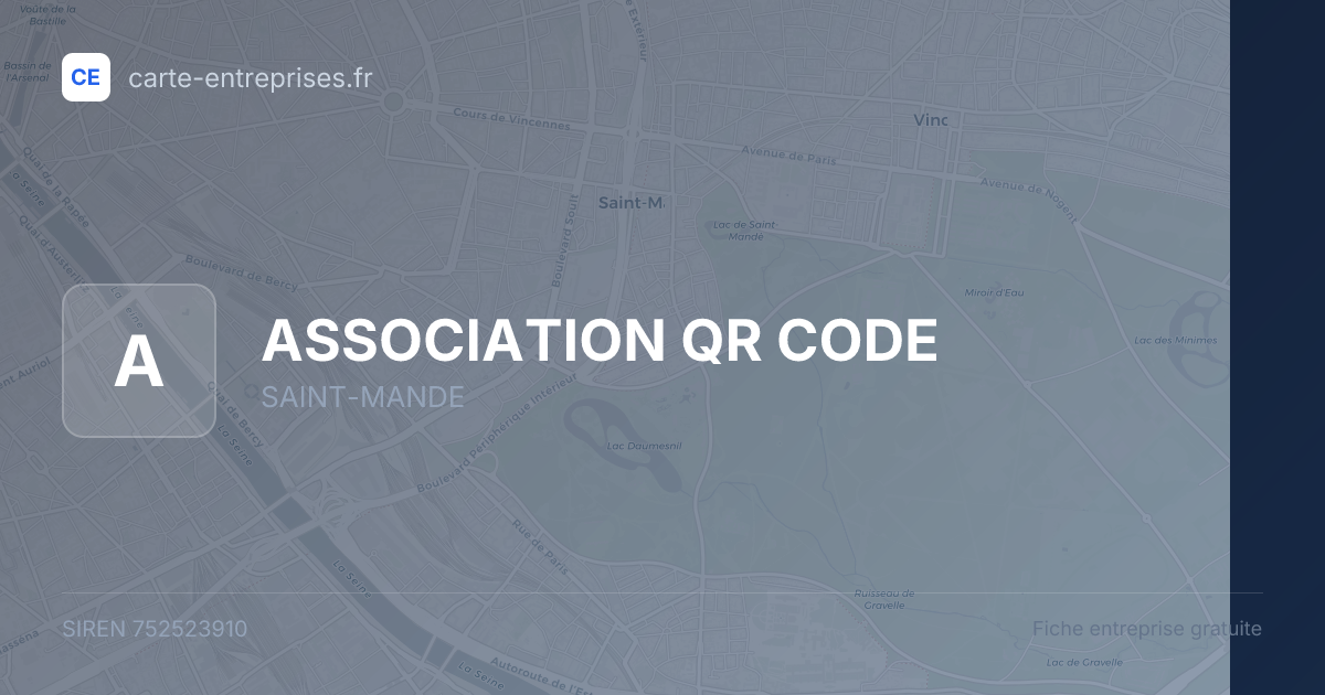 ASSOCIATION QR CODE — 752523910 — fiche entreprise