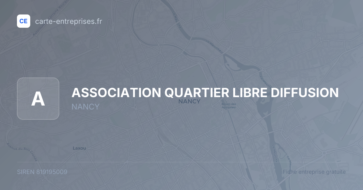 ASSOCIATION QUARTIER LIBRE DIFFUSION — 819195009 — fiche entreprise